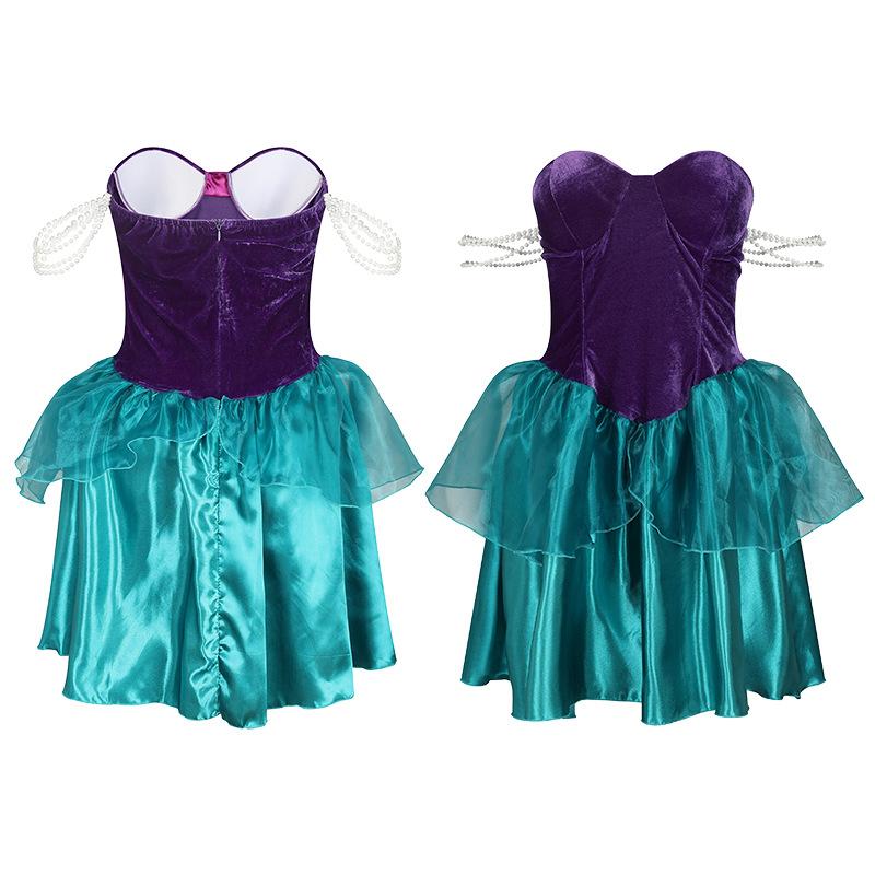 Fairy Tale Princess Cosplay Dress, Snow White Sleeping Beauty Aurora Adult Stage Performance Gown