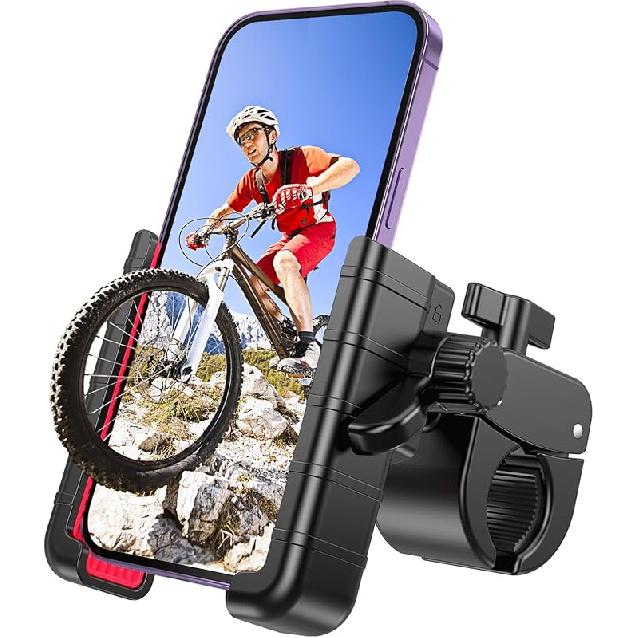 Bike Phone Mount Holder, [Camera Friendly] Motorcycle Phone Mount For Electric Scooter, Mountain, Dirt Bike And Motorcycle - 360° Rotate Suitable Bike phone holder