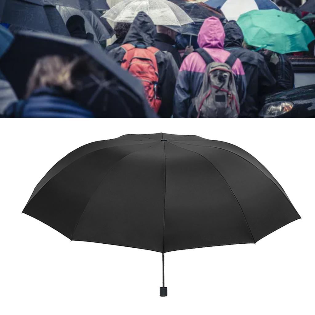 Travel Umbrella 10 Ribs Portable Manual Windproof Rainproof Sunscreen Folding Umbrella for Outdoor Travel Camping