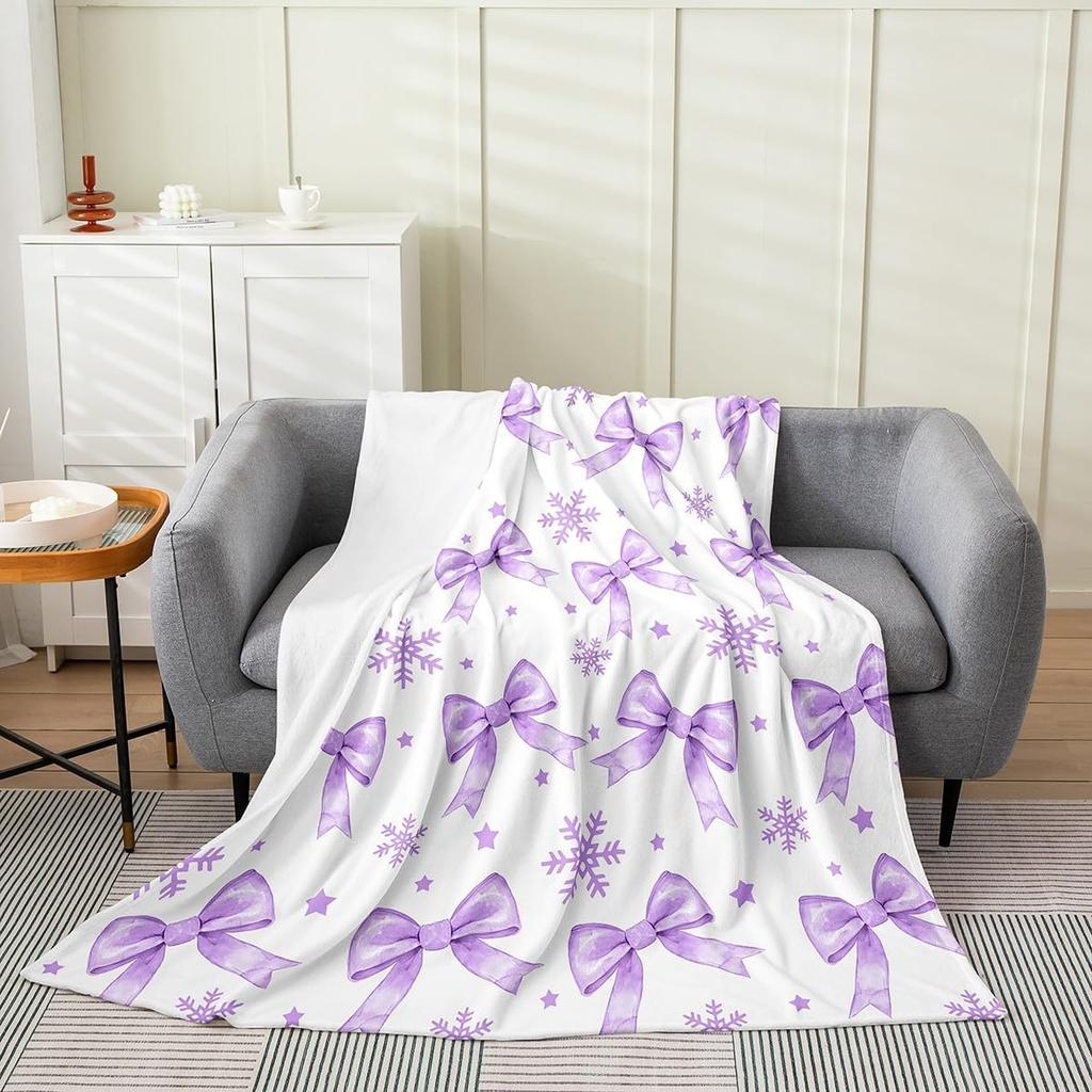 Merry Christmas Flannel Fleece Throw Blanket Gingerbread Man Baby Xmas Tree Fleece Throw Blanket for Kids Women Men Bed Couch
