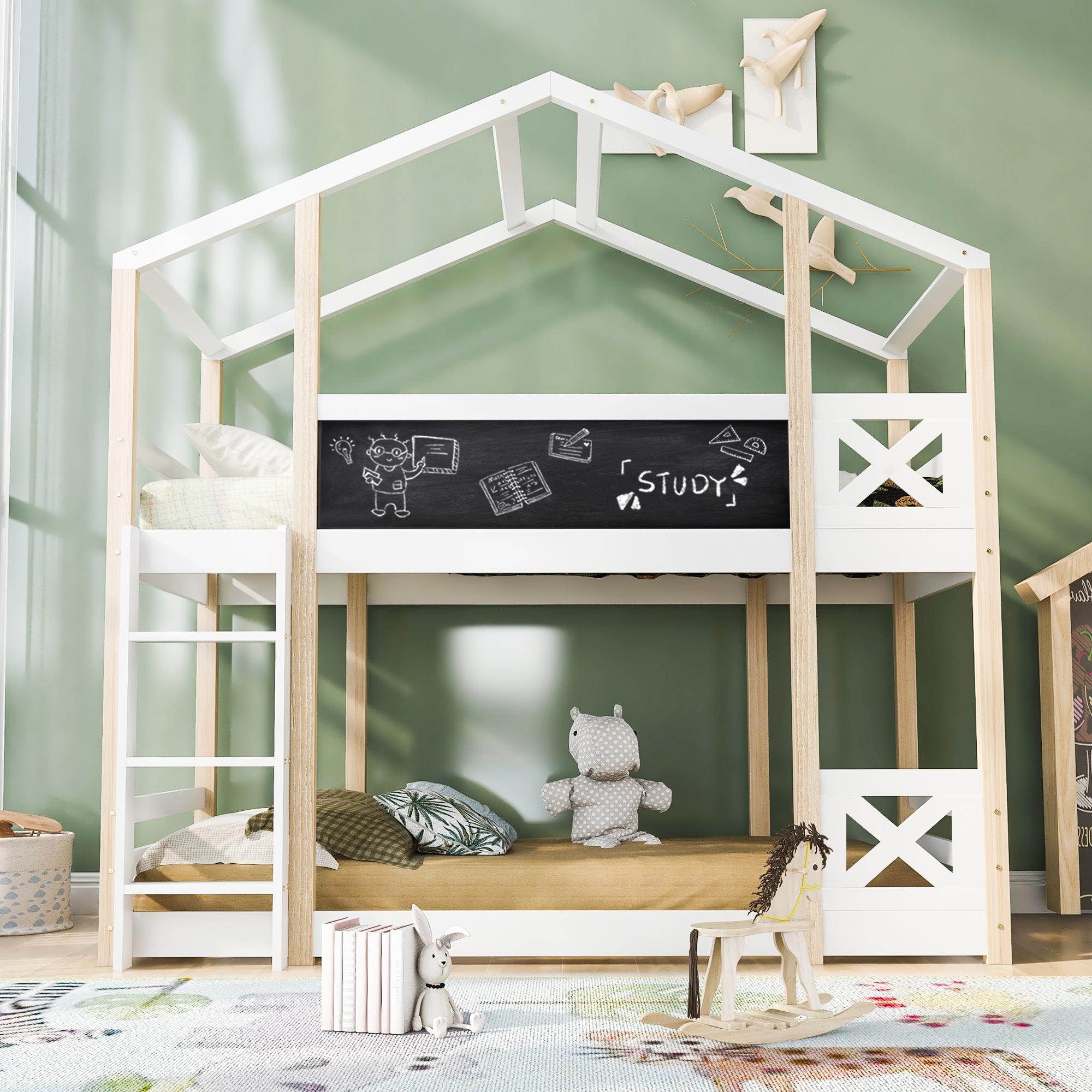(=517273AAW)Children`s Bed Treehouse with Ladder 90