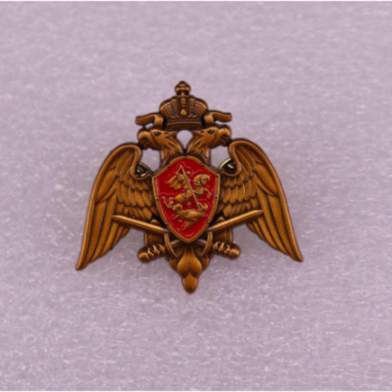 1PC Russian National Emblem Metal Pin Classic Double Eagle Brooch Retro Patriotic USSR Accessory