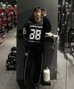 Leijibi [Summer] Giant Fit Line Track Pants Wide Gymwear Training Workout Wear Elastic Waist Pants M Black