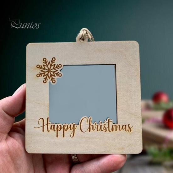 Fulenyi Weihnachtsgeldhalter Aus Holz - Bunter Geldbaum Mit Mehreren Löchern 7,5x7,5x15cm