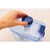 Risu Instant Pickle Container, Square, Clear Blue, 1.6L, Hyperpet, Recipe Included, Made In Japan, S-16