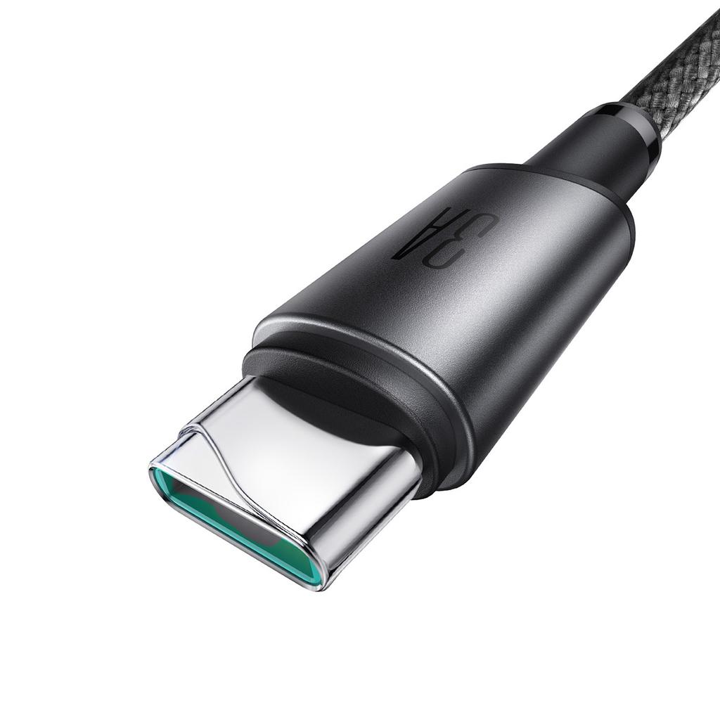 USB-A - USB-C cable with organizer and magnetic holder 1.2m - gray