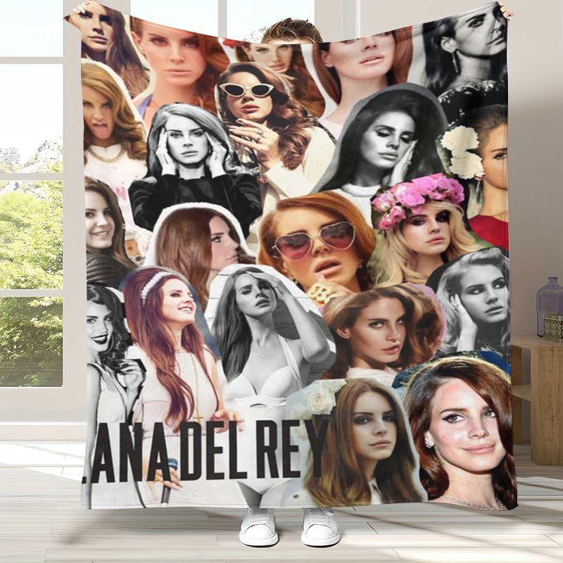 Coperta in Flanella Cantante Lana Del Rey Lizzy Grant, Coperta Morbida Calda in Peluche per Casa Camera da Letto Letto Divano Ufficio Campeggio regalo