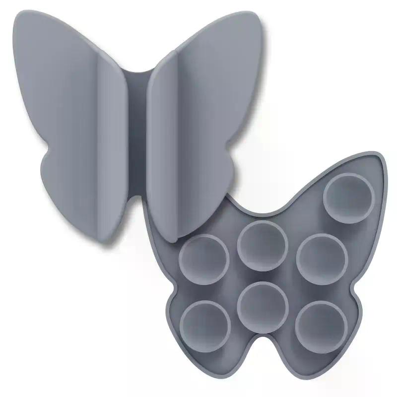 Suction Cup Silicone Phone Lipstick Holder Anti Loss Butterfly Shape Lip Gloss Phone Case Multifunctional Lipstick Phone Holder