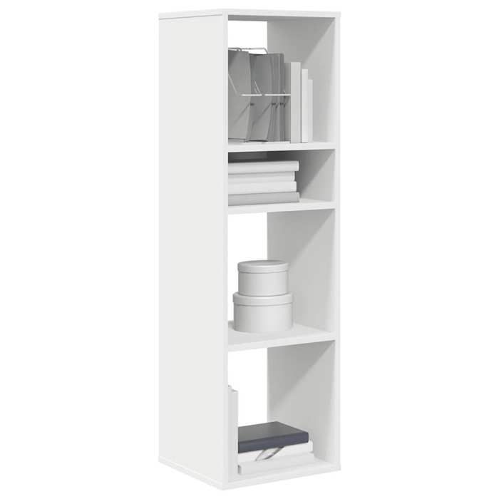 VidaXL Bibliothèque blanc 34x31x112 cm bois d'ingénierie, armoire de rangement, étagère de rangement, unité de rayonnage, 860283