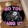 Ghostface Greetings Poster Round Rug for Livingroom,Bedroom, Palyroom, Chair Rug, Area rug, Circle Carpet, Large Size Fan Christmas gift