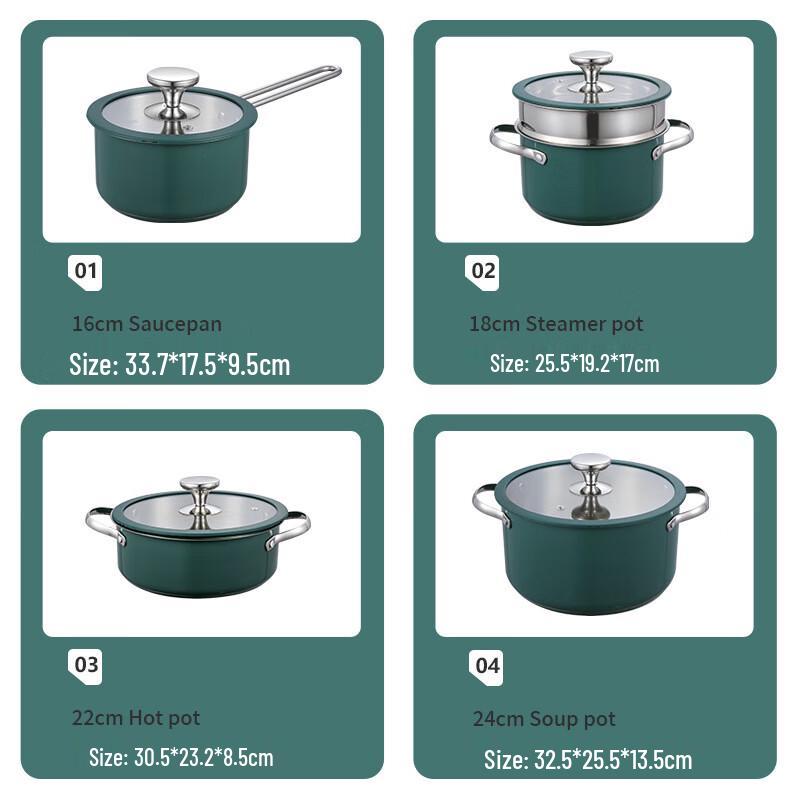 ZISIZ Korean Style Ceramic Coated Multi-Pot