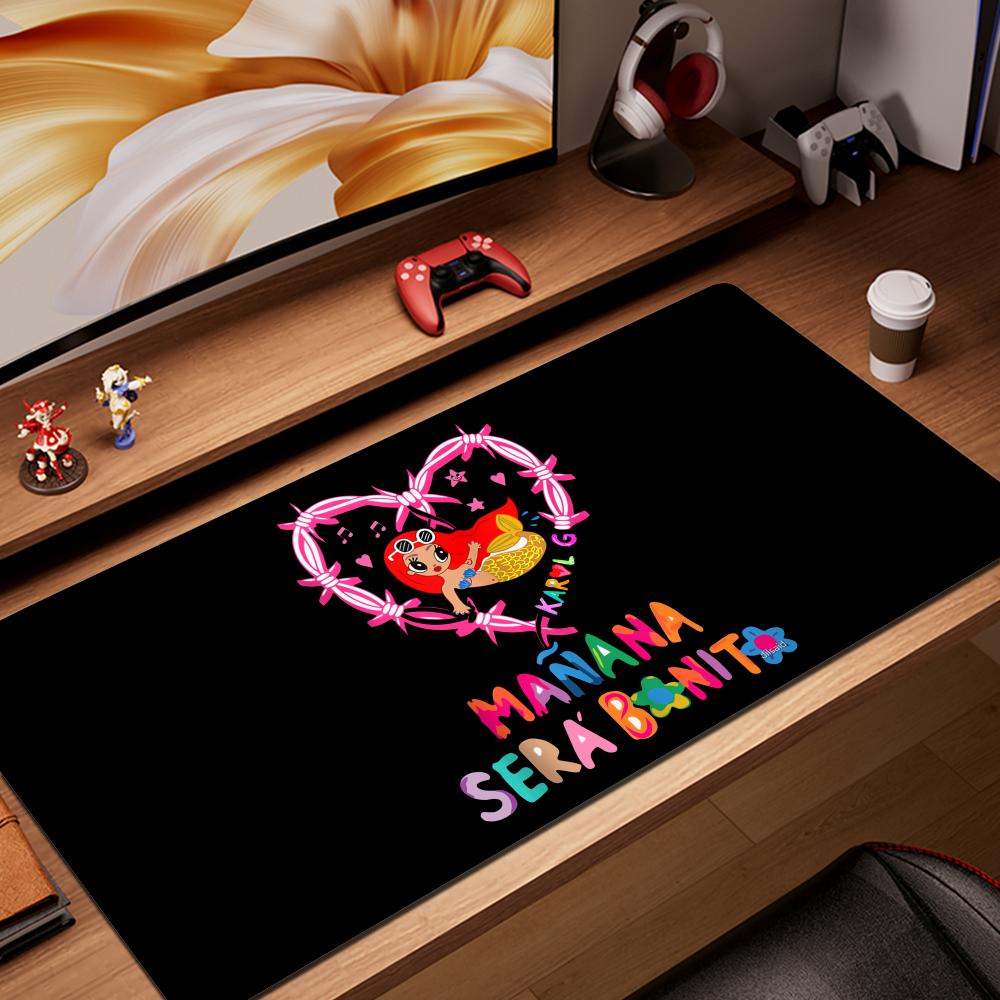 HYBXAXC Karol G Manana Sera Bonito Mouse Pad Abstract cartoon Large 800x400mm MouseMat Gamer Mause Carpet PC Mat keyboard Pad