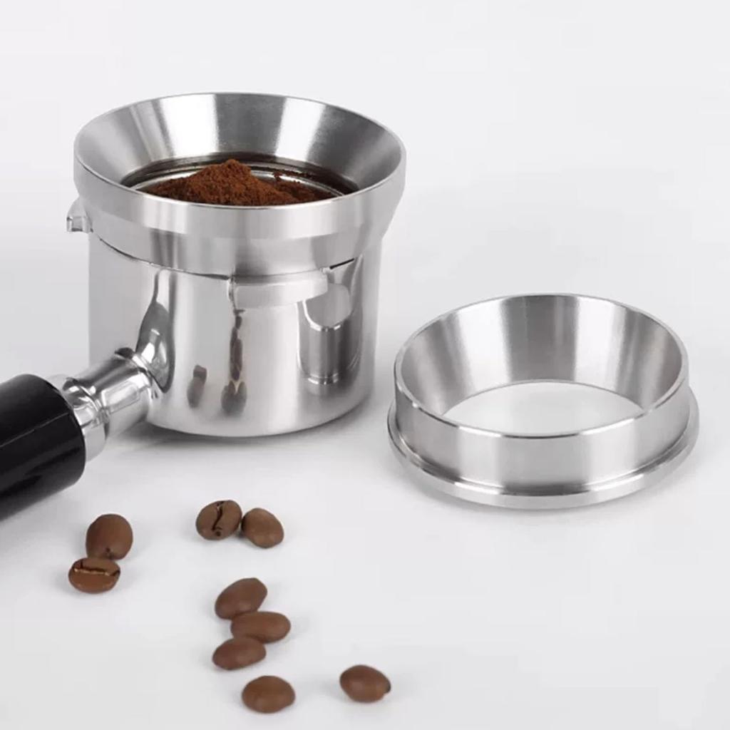 Yowodana Pierścień do kawy ze stali nierdzewnej, 51 mm, Pierścień dozujący do kawy, Akcesorium do espresso, Narzędzie baristy, Magnetyczny, Odporny na korozję, Nietłukący się,