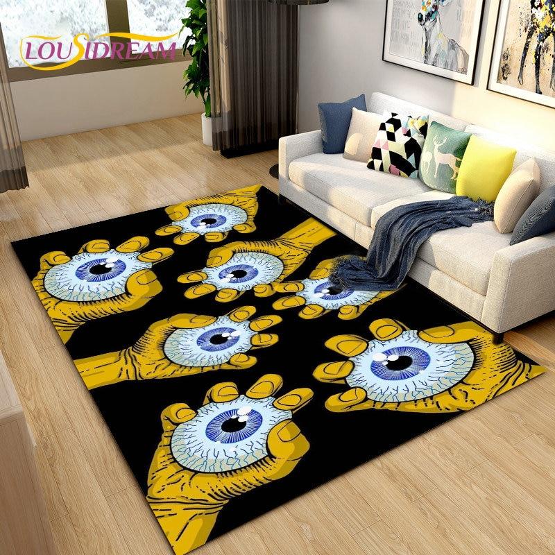 Teppich mit Baum des Lebens, böser Blick, Hamsa-Palme, Mandala-Teppich, Teppich für Wohnzimmer-Dekoration, Kinder spielen, Krabbeln, rutschfeste Bodenmatte
