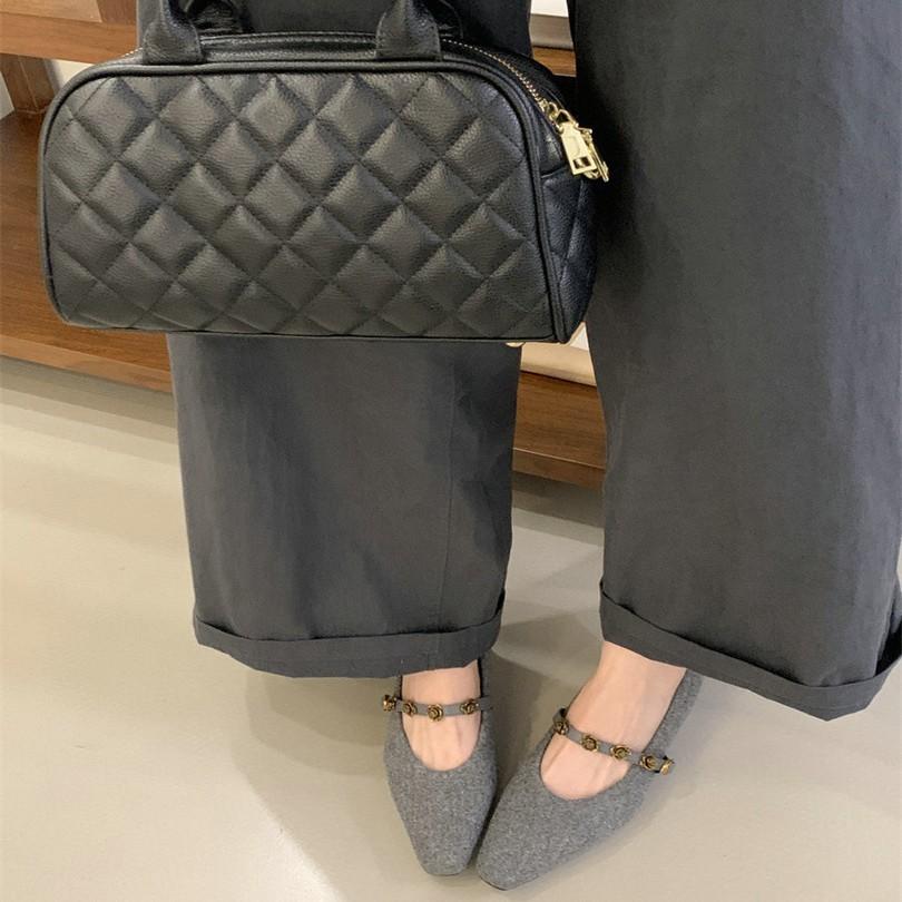 2025 autumn single shoes women's head Korean version of niche fashion shoes square root shallow mouth Mary Jane single shoes