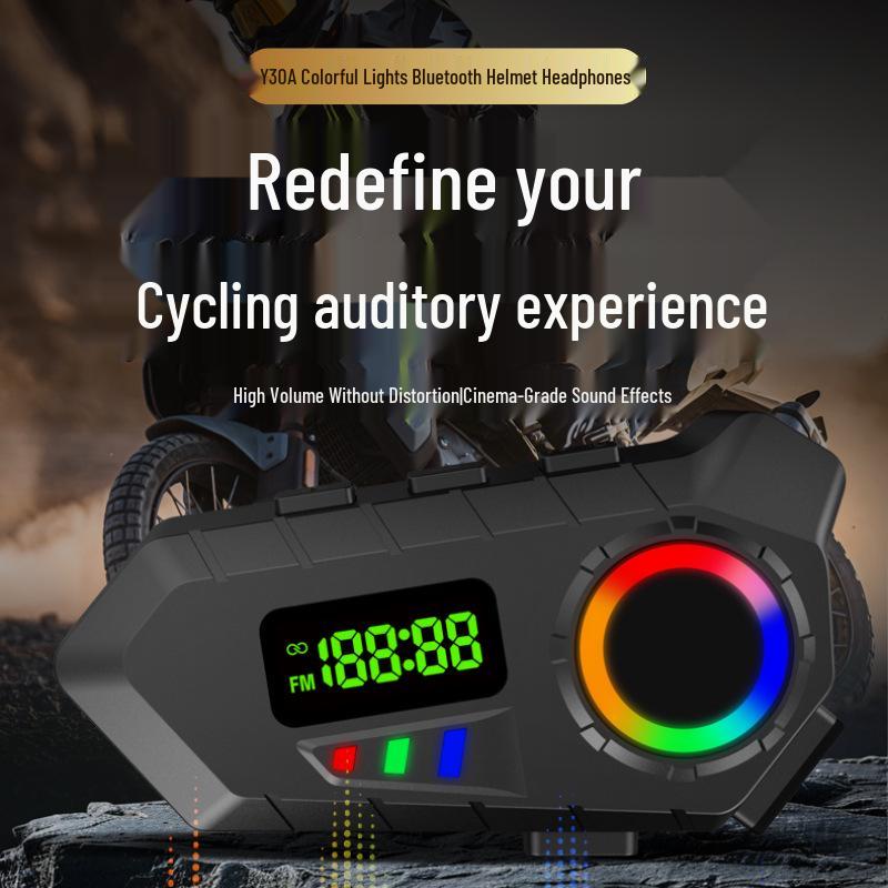 Y30A Wireless Bluetooth Helmet Earphones for Cyclists & Motorcyclists - Waterproof Intercom