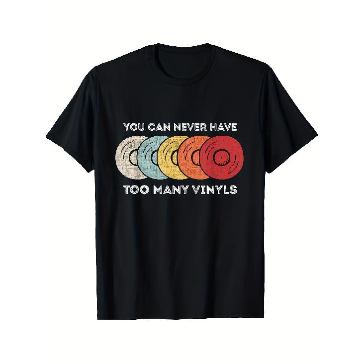 Retro Vinyl LP Record Vintage Vinyls, Vinyl Lover T-Shirt S чёрный
