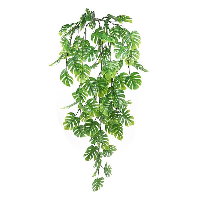 Turtle Leaf Vine Hanging Basket - Artificial Plant for Home, Wedding, or Outdoor Decoration