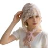 Elegant Hollow Out Mesh Head Wrap Soft Cupro Fiber Hat Bandana Headscarf For Summer Fashion Accessory
