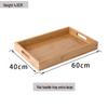 Bamboo & Wood Rectangular Tea Tray: Portable Serving Tray for Home, Restaurant, Hotel, Bread, Confinement, or Barbecue.