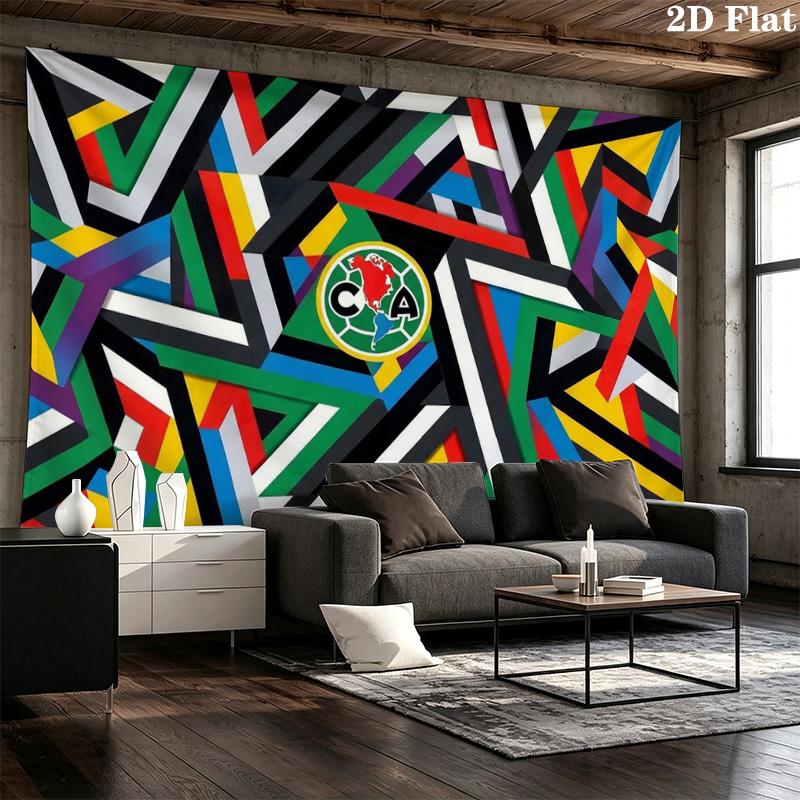 Club América Logo Wall Tapestry Aesthetic Wall Hanging Printed Fabric Blanket Decorative Tapestries for Bedroom Living Room Home Decor