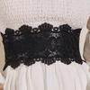 PU Leather Lace Wide Belt Elastic Corset Belt Y2K Women's Belt  Dress Accessories