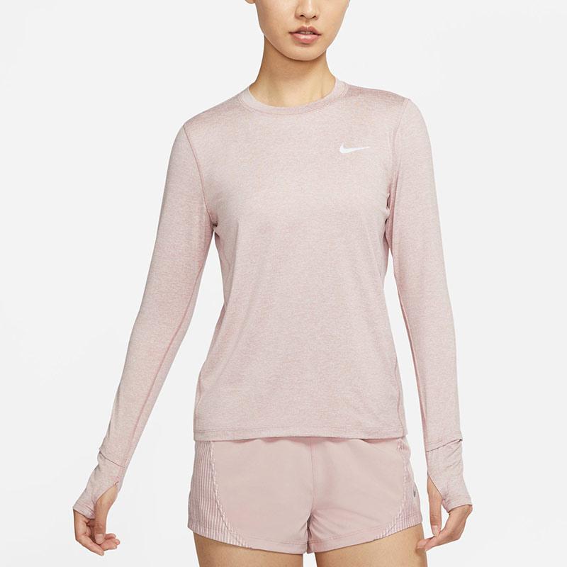 Nike Running Quick-Dry Long Sleeve T-Shirt Women Tops Pink CU3278-601