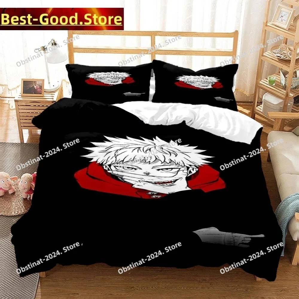 

Top 3D Jujutsu Kaisen Digital Print Polyester Beding Sets Covers Young Boys Soft with Soft Fabric Duvet Cover Set For Tens Beding Set SIZE 100*200cm Single