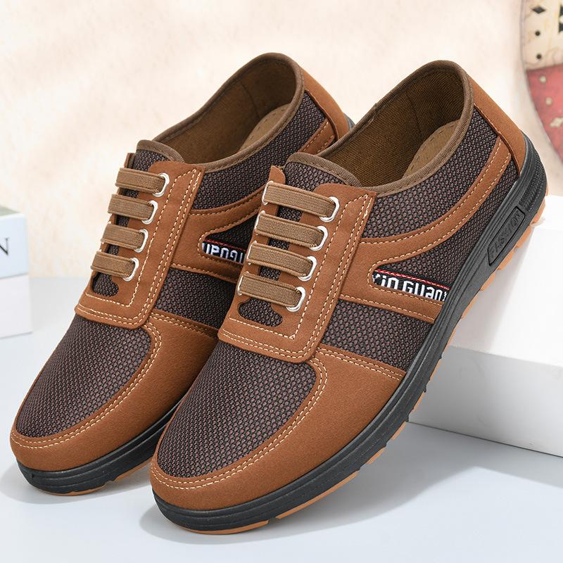 

Мужская рабочая обувь из ткани с четырьмя каблуками, дышащая, с мягкой подошвой, для папы, для улицы, для стойл 39