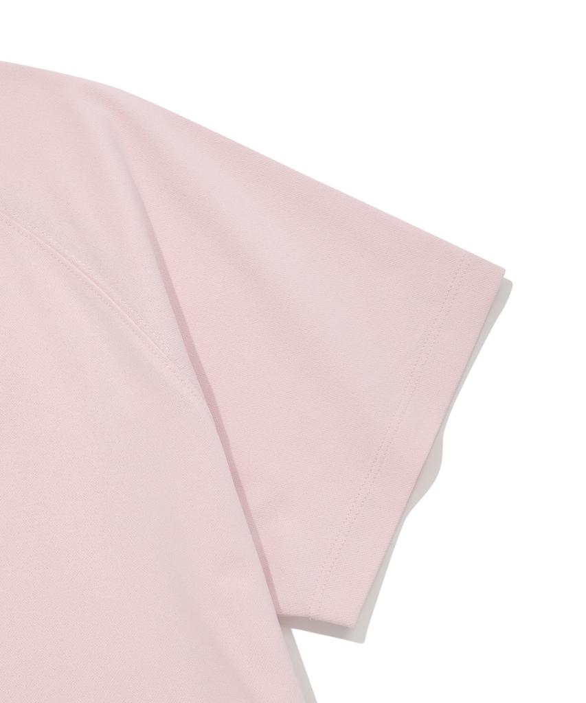 COVERNAT WOMAN Cooper Logo Ice Crop T-Shirt Light Pink