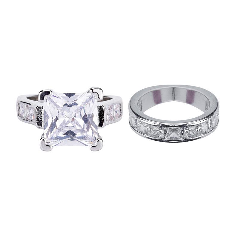 Luxury Micro-Inlaid Zircon Ring Women'S Wedding Ring