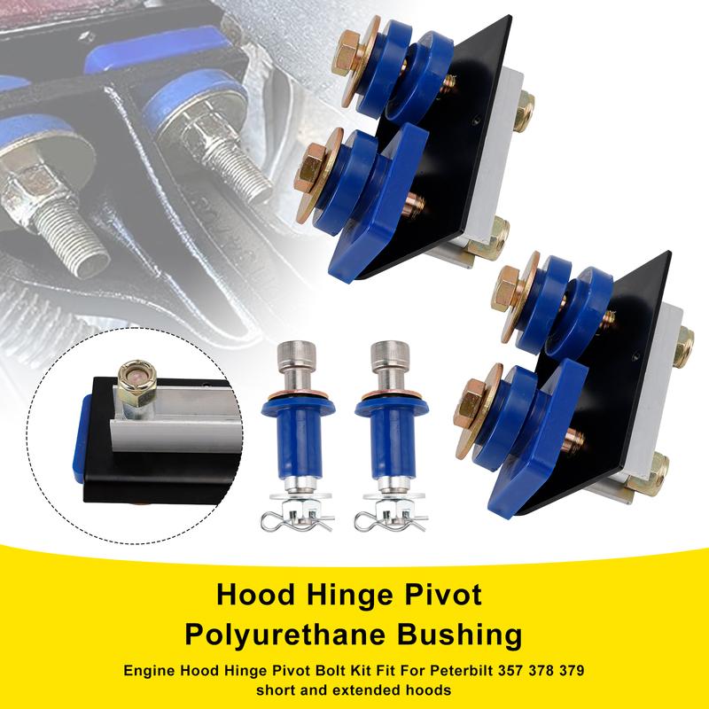 Artudatech Hood Hinge Pivot Bushing Kit Mounting Bolt 13-04154 Fit Peterbilt 357 378 379 Car Accessories