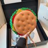Autumn and winter creative new hamburger backpack women's bag outdoor fashion large capacity commuter bag