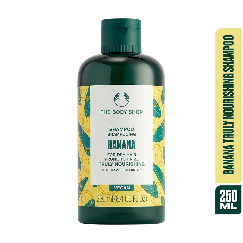 The Body Shop Banana Truly Nourishing Shampoo 250ml Pack of 1 For Soft Frizz-Free Hair
