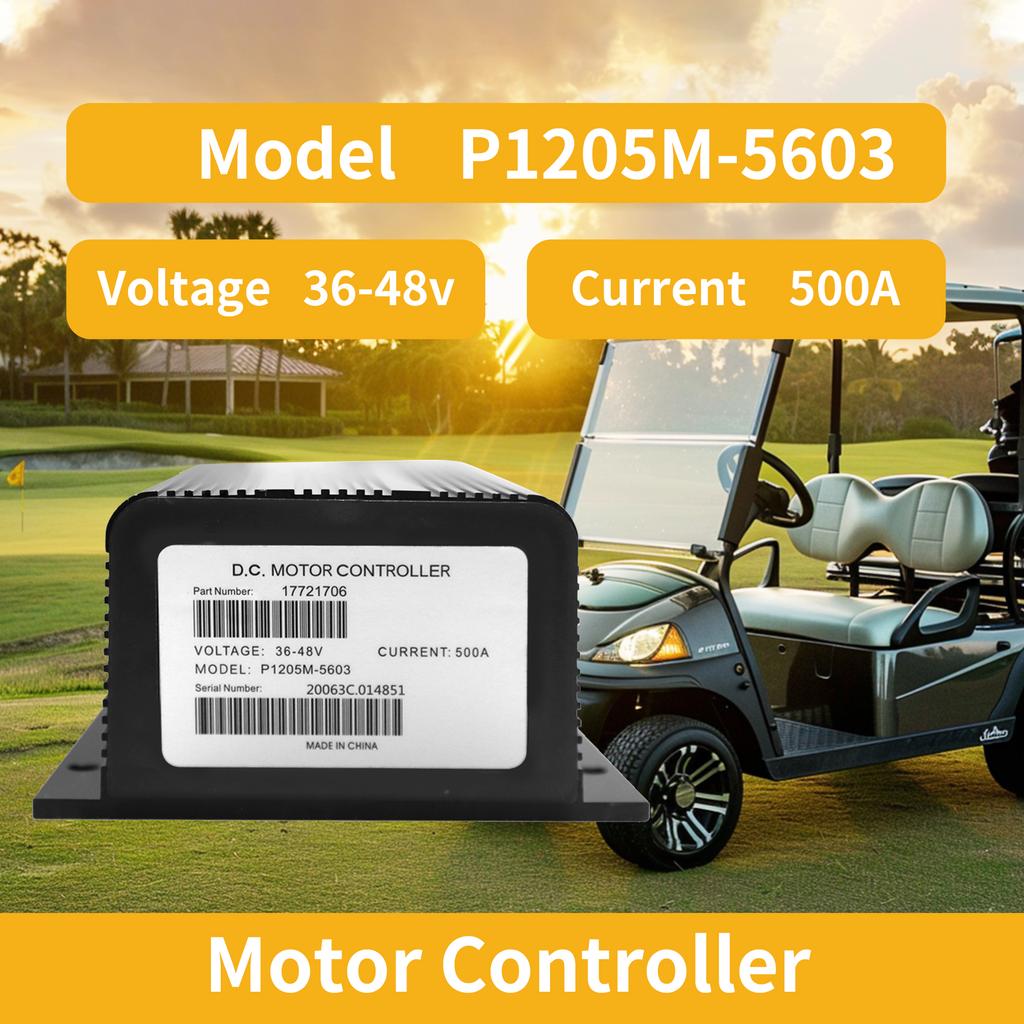 1205M-5603 Controller 0-5k 36-48V 500A Motor Controller Compatible with Curtis 1205 1205M-5601 EZGO Golf Cart