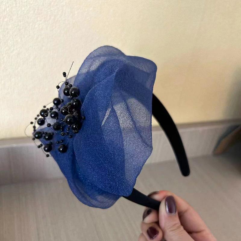 1PC Extra-Wide Hairband Hat for Gray Hair Coverage Stretchable Half-Cap Hairband for Thinning Hair