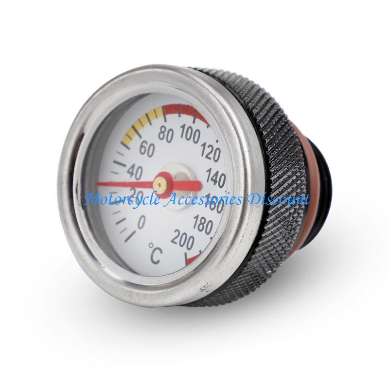 H7JD Motorbike Oil Temperature Gauge M20x1.5 Engine Valves Cover Oil Filler Caps чёрный
