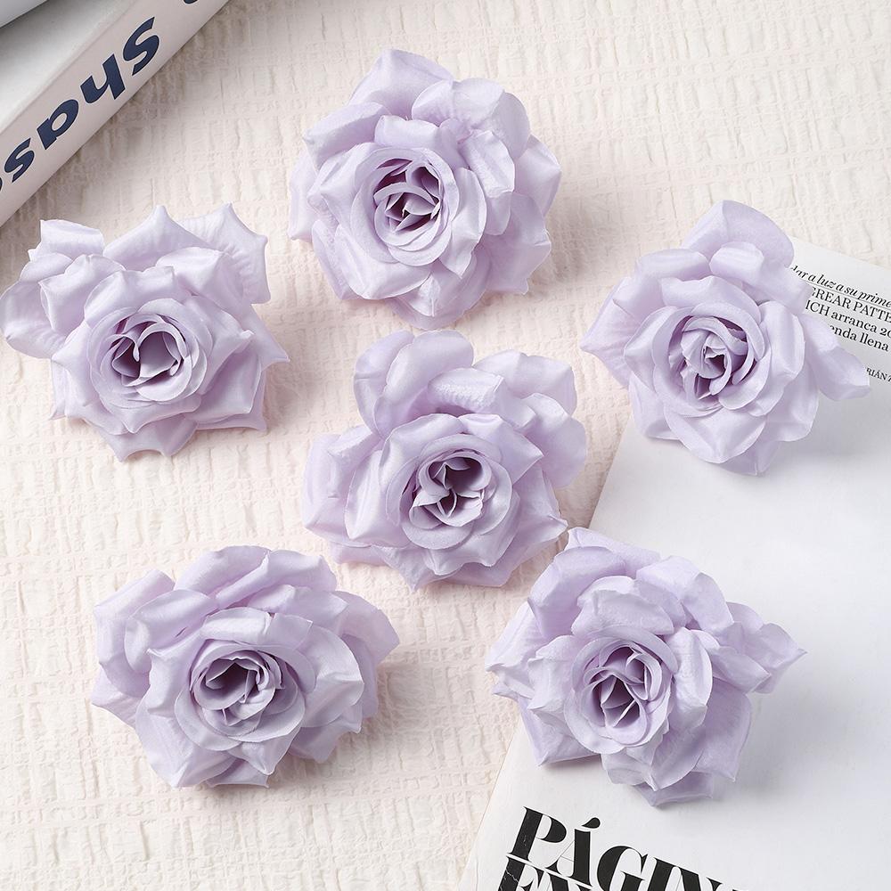 Rose Hair Accessory 9cm Artificial Flower Hair Clip Flower Brooch Bride's Headwear for Party Garden Home Decoration Wedding Deco