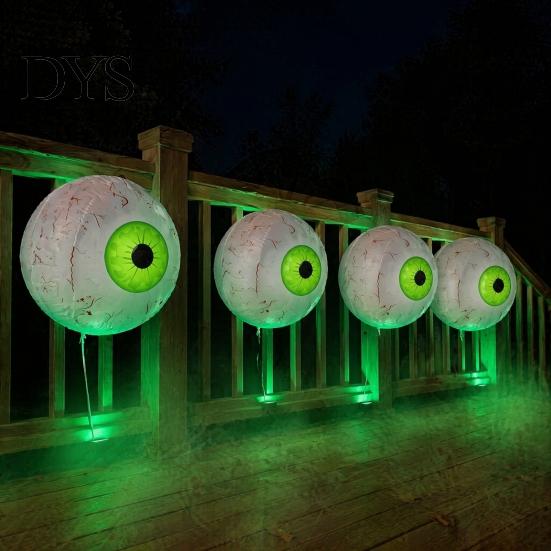 Indoor Outdoor Halloween Ornaments Simulated Eyeball Balloon, Horror Theme Party Decoration, Large Aluminum Spooky Haunted House Decor Foil