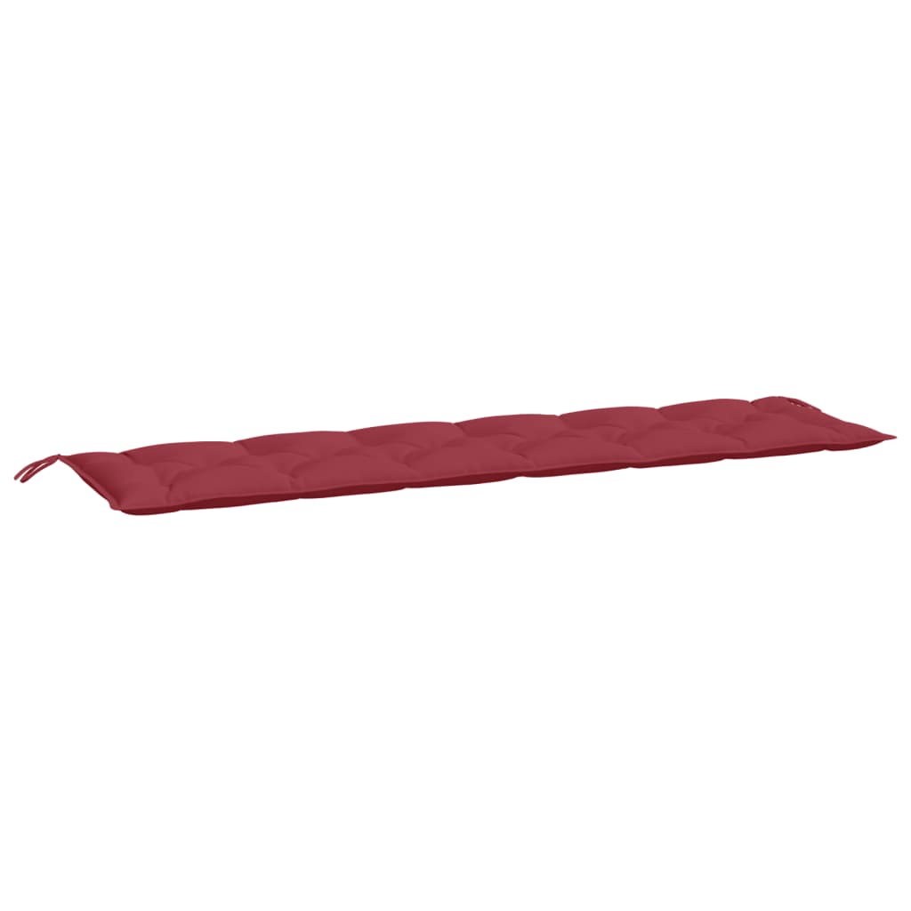 Garden Bench Cushions 2 Pcs Burgundy 200 X 50 X 7 Cm Oxford Fabric