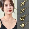 Titanium Steel Necklace Women'S Stainless Steel Aircraft Geometric Pendant Fashion Clavicle Chain Muse Personalized Accessories
