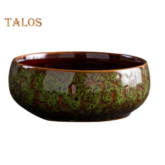 Keramisk Lotus Planter Stor kaliber ikke-porøs rund vase Fargerik Flow Glaze Påskelilje Blomsterpotte for vannplanter Bolle Lotus Hydroponics