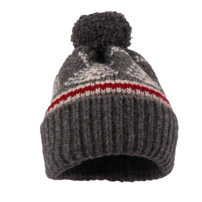 Women's Woolen Hat Autumn and Winter New Style Retro Thickened Warm and Face Showing Small Knitted Toe Cap