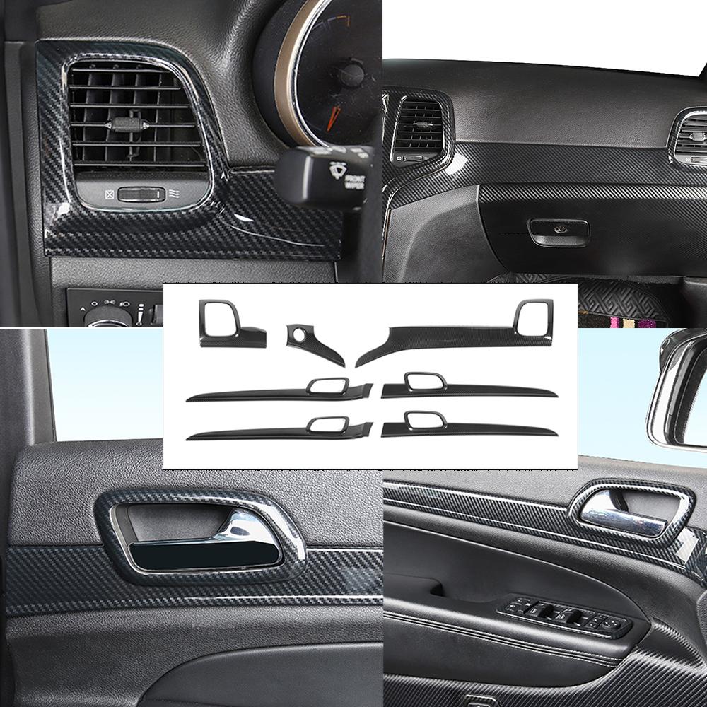 Center Console Door Inner Grab Handle Decoration Cover Trim Stickers for Jeep Grand Cherokee 2011-2025 Car Interior Accessories