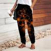 Women Bubble Printing Pants Lace Up Elastic Waist Loose  Trousers Casual Long Pants Trousers with Pockets