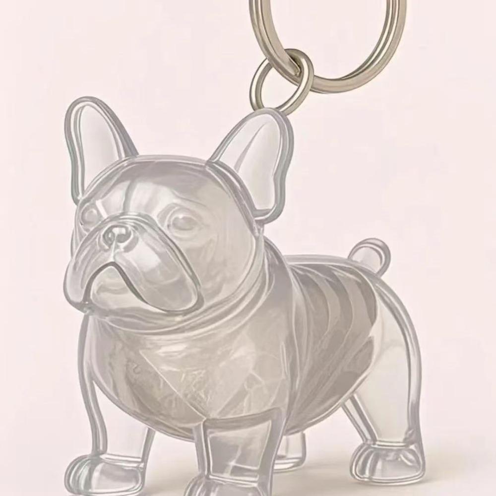 Hair Grooming Dog Hair Storage Box Transparent Puppy Pendants Cartoon Pet Hair Keychain  Backpack