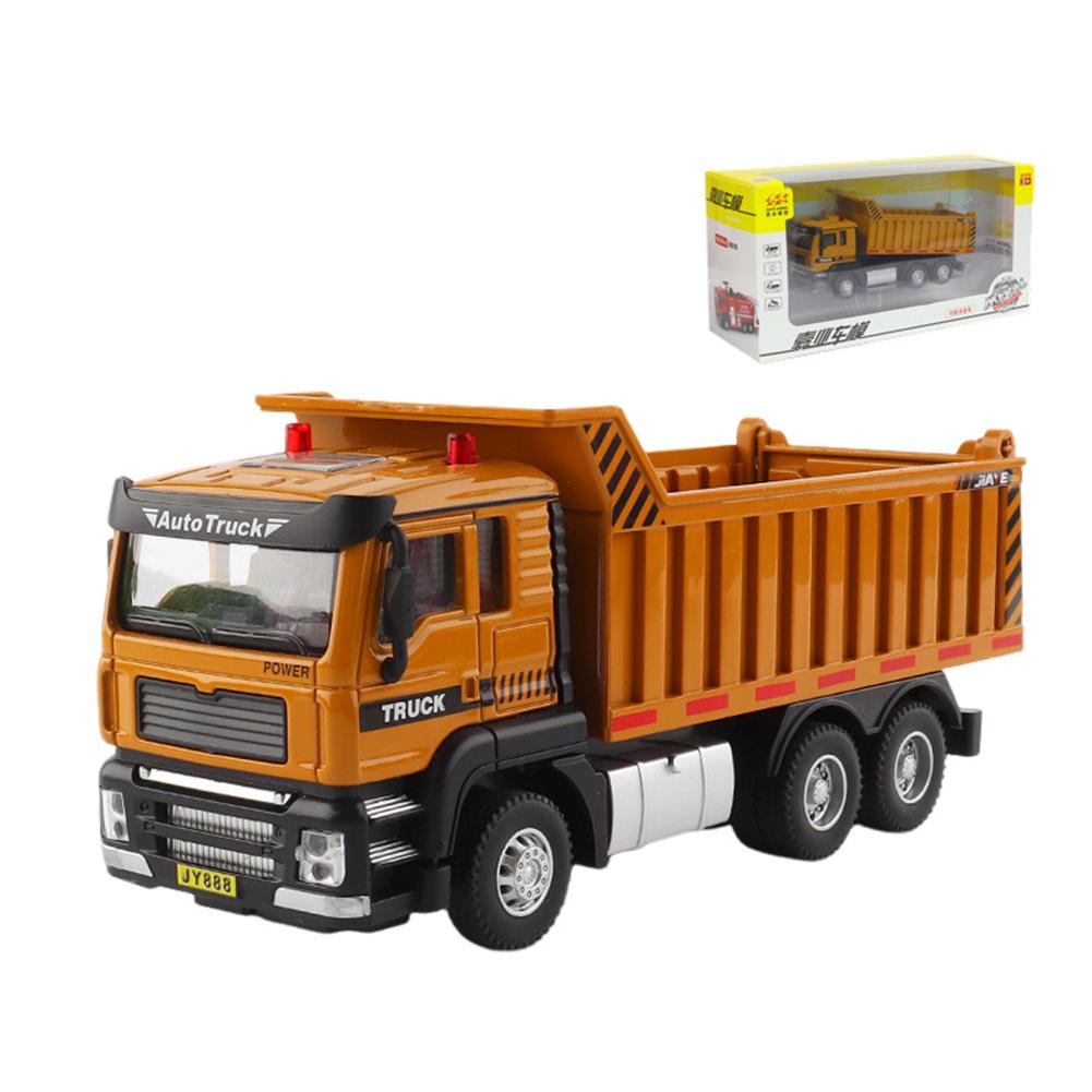 Engineering Vehicle Toys Acousto-optic Rebound Alloy Excavator Garbage Crane Mixer Dumper Model Gifts For Boys Girls