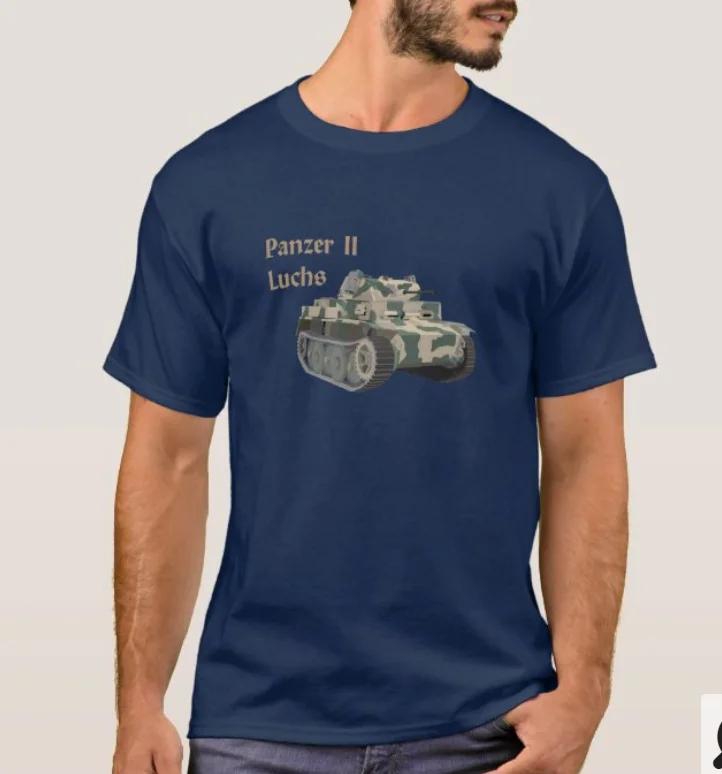 Army Panzer II Luchs Battle Tank TShirt 100 Cotton ONeck Short Sleeve Casual Unisexs Tshirt Size S3XL