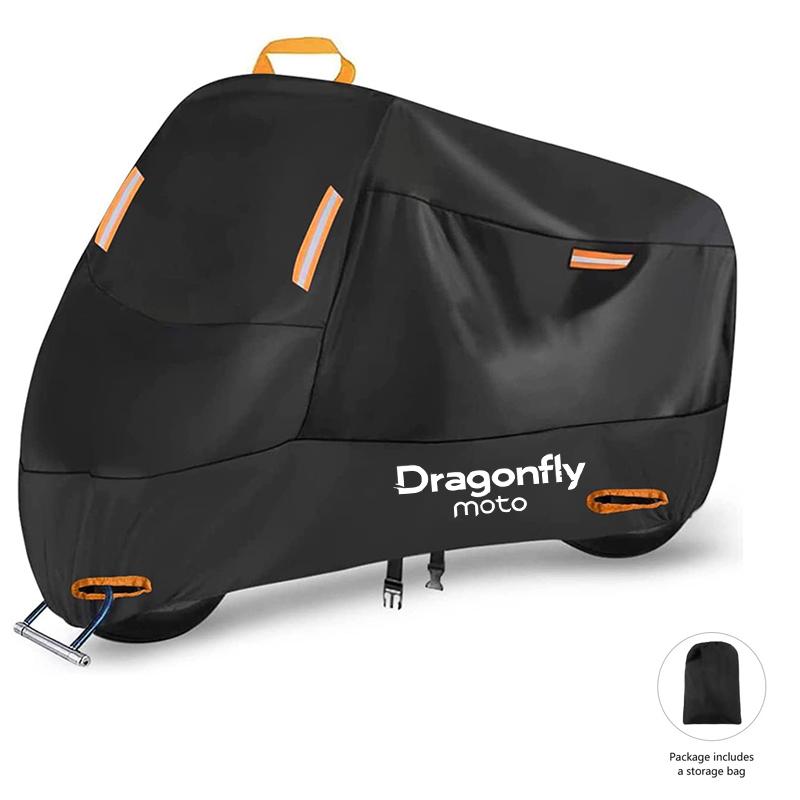 

Уличный мотоциклетный тент 210D Утолщенный полиэстер Водонепроницаемый Защищающий от УФ-лучей Чехол для мотоциклов с 4 светоотражающими элементами M чёрный