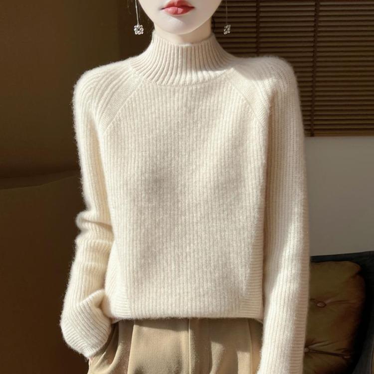 Thick Winter Wool Turtleneck Sweater Women 100 Percent Knit Pullover Tops MODERN NEW SAGA Jumpers Female
